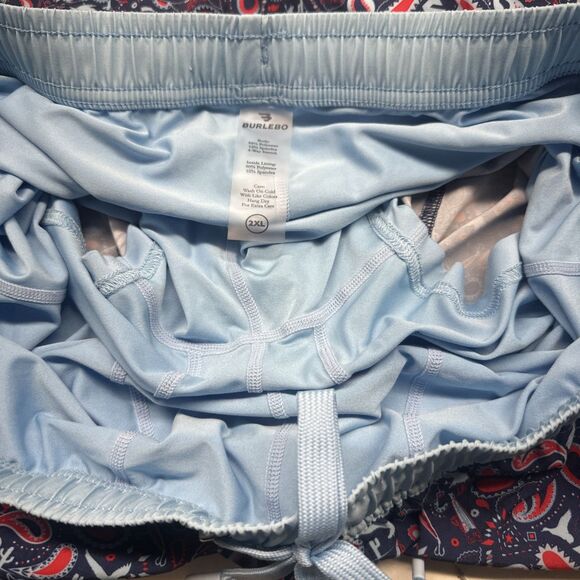 Burlebo Swim Trunks Mens 2XL Bandana Print 4 Way Stretch 6.5" Inseam Quick Dry - Picture 11 of 11
